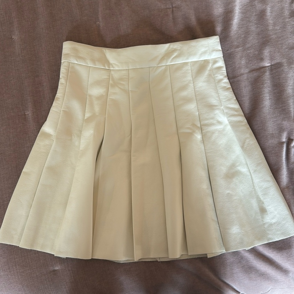 Aritzia / Sunday Best: Olive Micro Pleated Skirt (Whisper White)